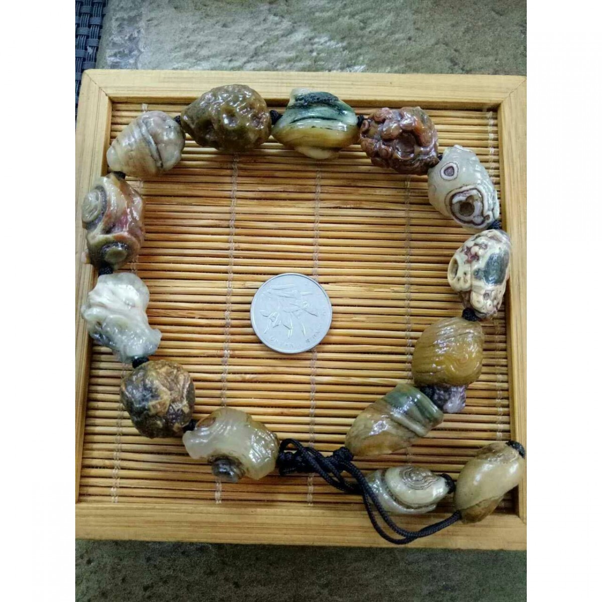 阿拉善大颗粒天眼石男士手串(收藏级别)