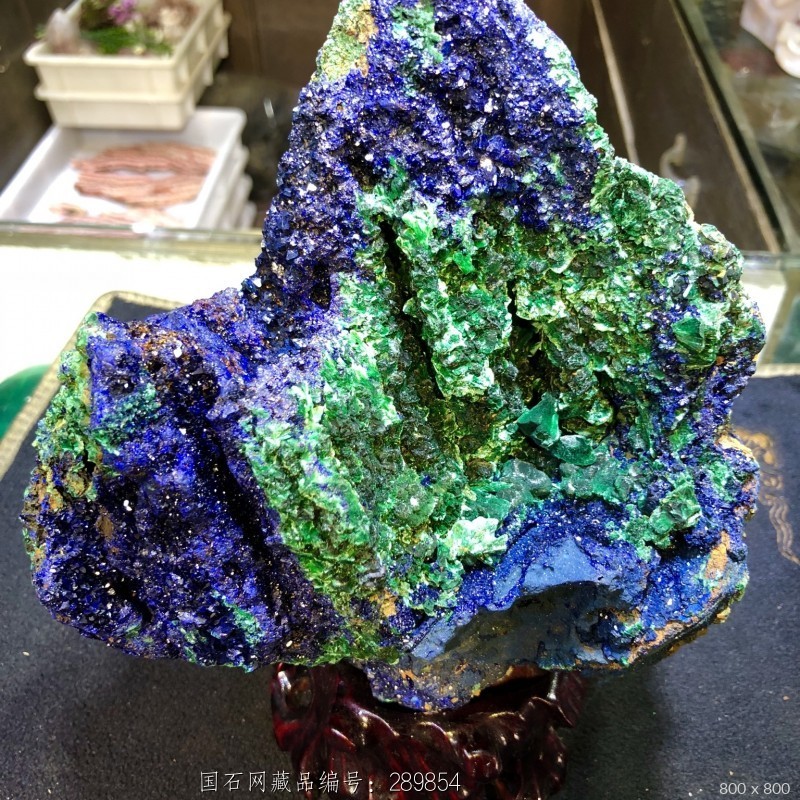 超美精品蓝铜矿孔雀石共生体原石