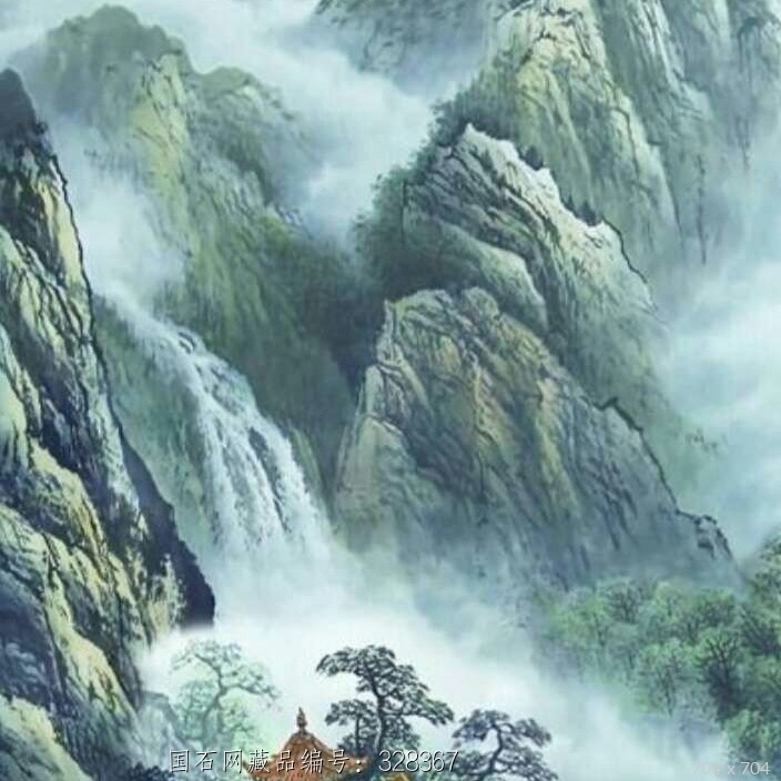 国画《锦绣江山》精品蔵石