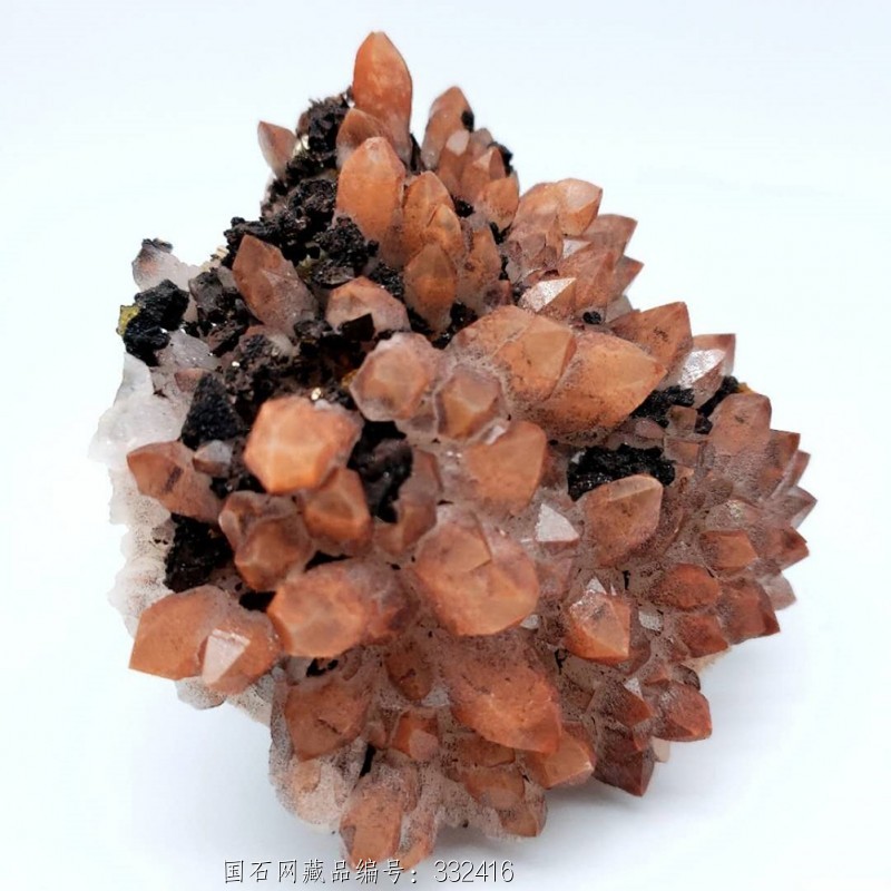 精美花状娇艳红色红水晶方铅矿矿物晶体标本奇石观赏石摆件教学
