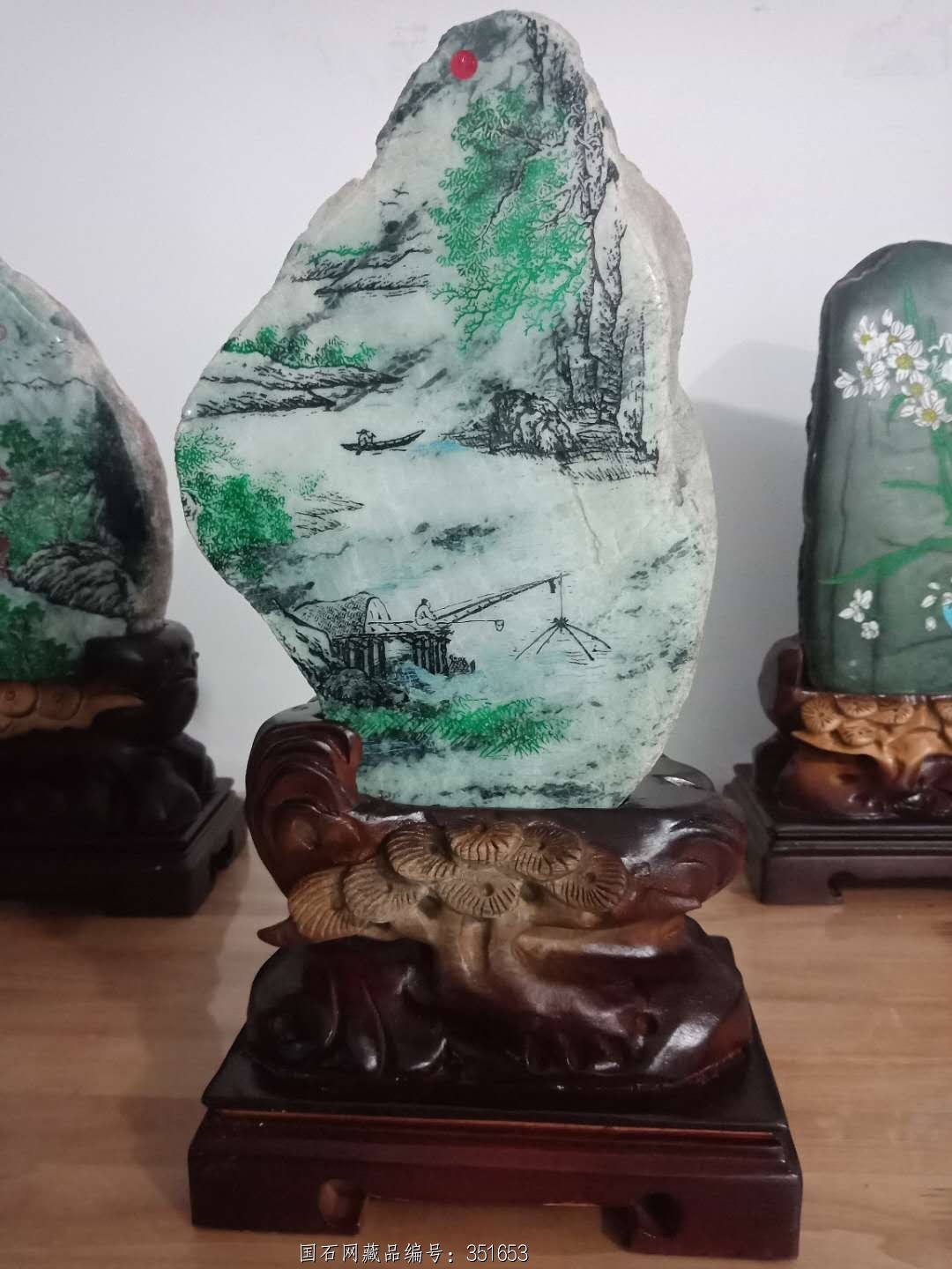        a货缅甸翡翠原石雕刻摆件