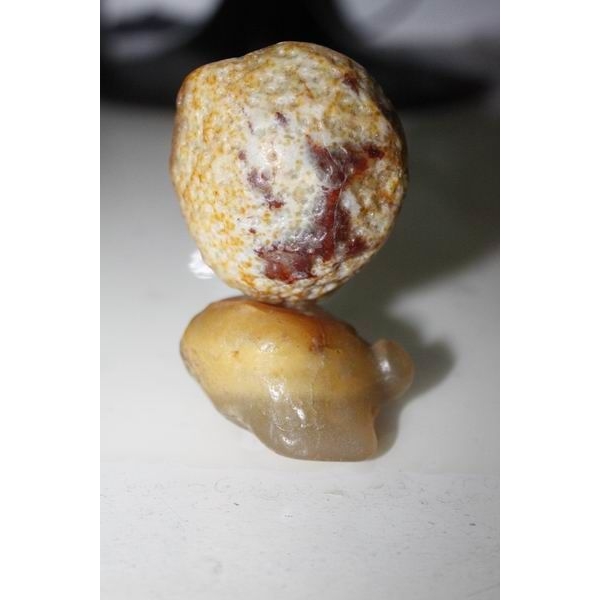 【玛瑙】《灵猫》玛瑙原石表面天然形成红色猫型图案画面奇石俏色