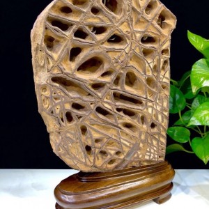 天然镂空造型结构石!