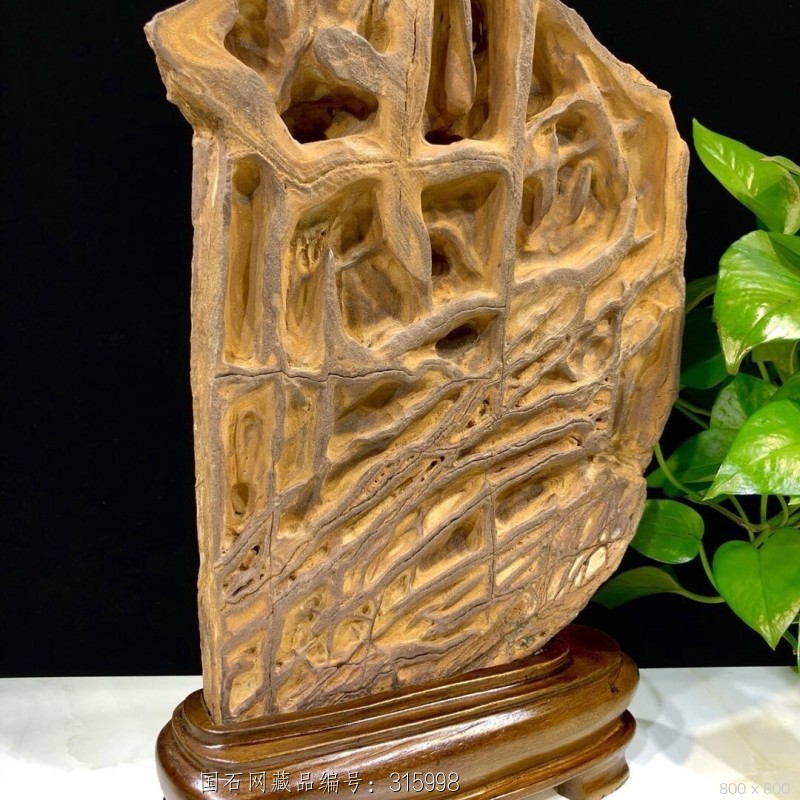 天然镂空造型结构石!