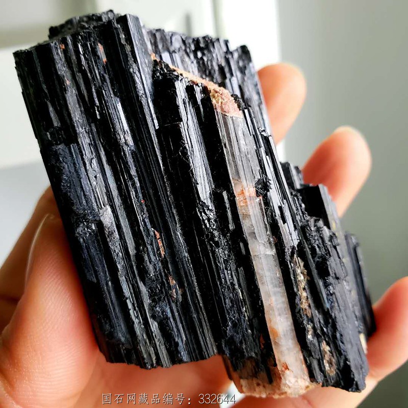 黑碧玺原石黑电气石伴生白水晶矿晶矿标天然原矿矿物晶体标本