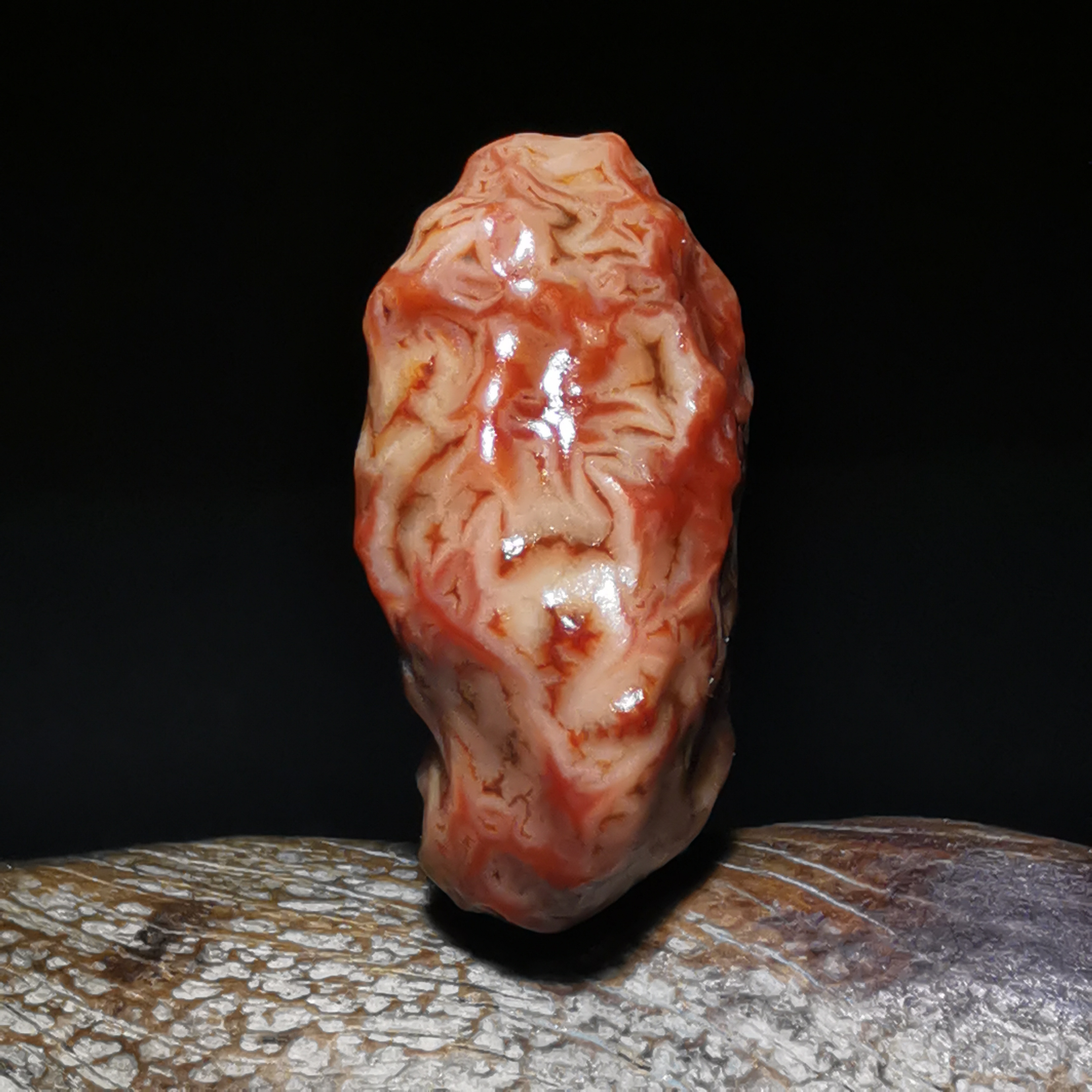 筋脉石四联发一石一价吊坠珠子经脉戈壁玛瑙原石奇石阿拉善象形画面