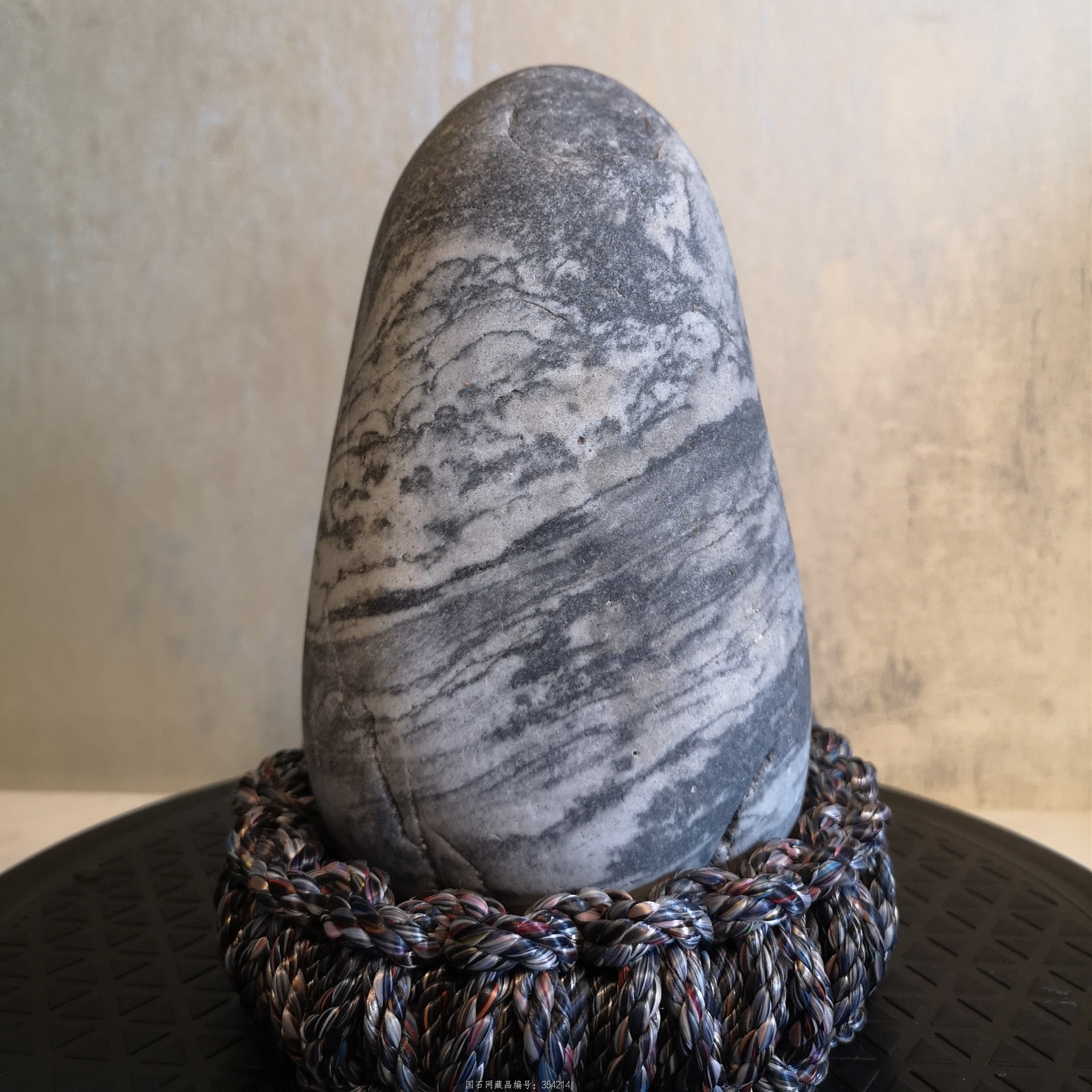 石馆 长江石缘  风景 藏品名称:风景 石种:长江石—青花石 产地:长江