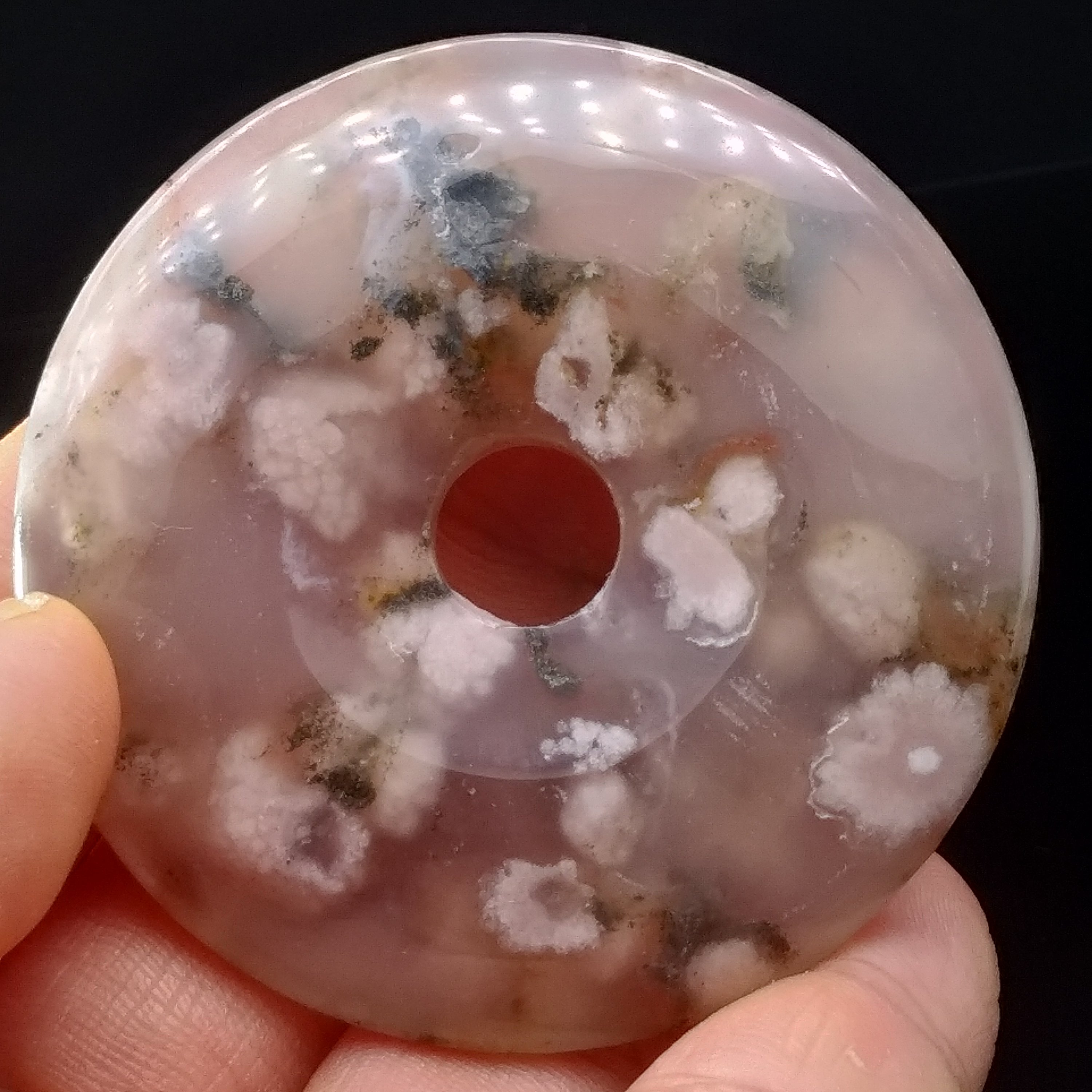 樱花玛瑙平安扣