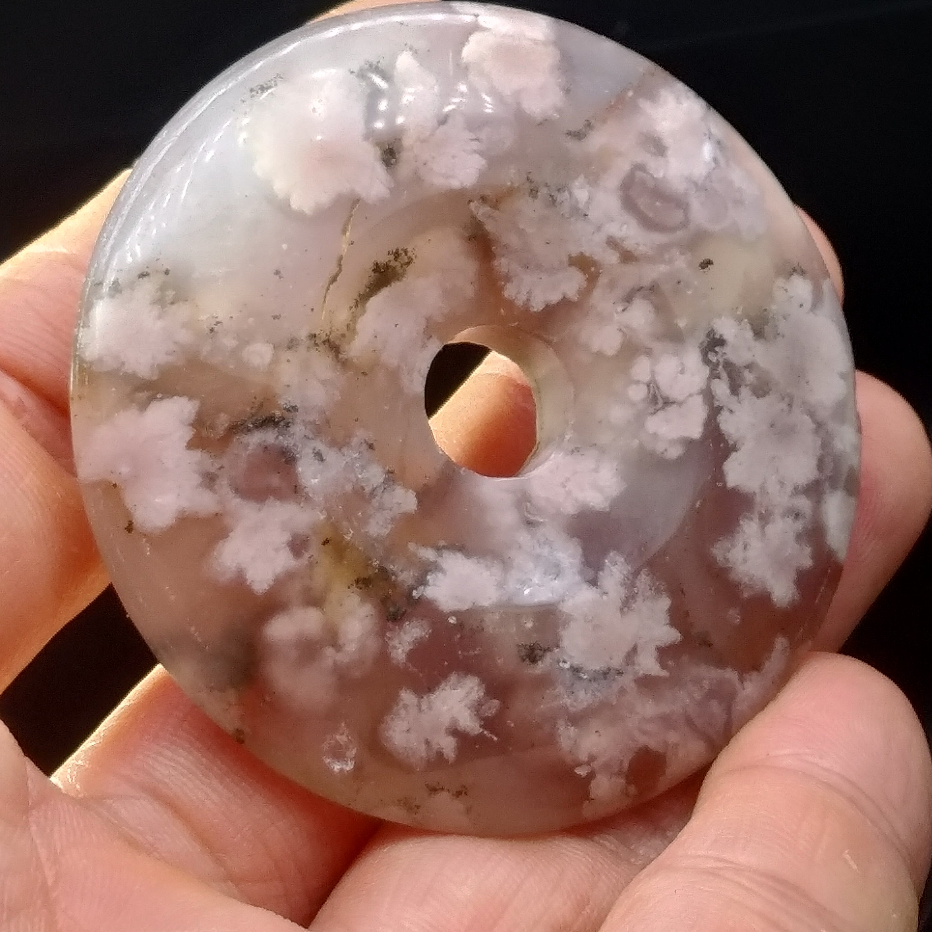 樱花玛瑙平安扣