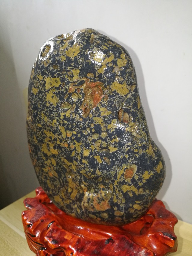 荷花石精品摆件